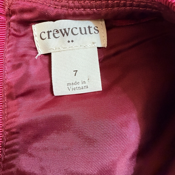 Crewcuts Girls Tweed Shift Dress Size 7 Burgundy Pink Sleeveless Lined - Picture 2 of 12